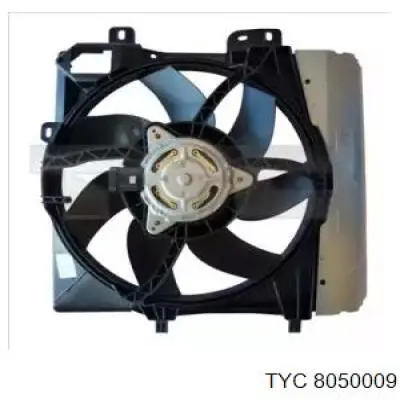 805-0009 TYC диффузор радиатора охлаждения, в сборе с мотором и крыльчаткой