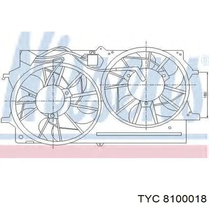 Диффузор радиатора охлаждения в сборе с мотором и крыльчаткой TYC 8100018 цена, от 92.06 USD