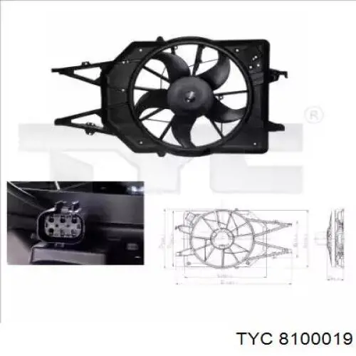 Купить 1072255 Ford Диффузор вентилятора в сборе с мотором и крыльчаткой