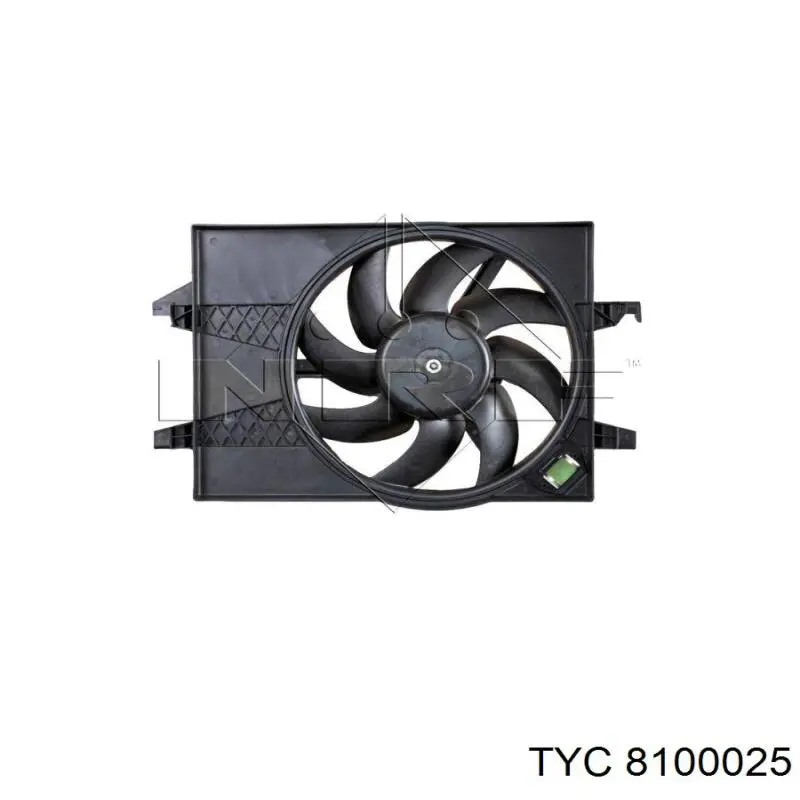 Диффузор радиатора охлаждения в сборе с крыльчаткой TYC 8100025