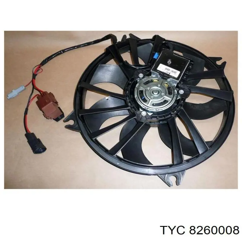 Купить 8260008 TYC Электровентилятор охлаждения в сборе (мотор+крыльчатка)