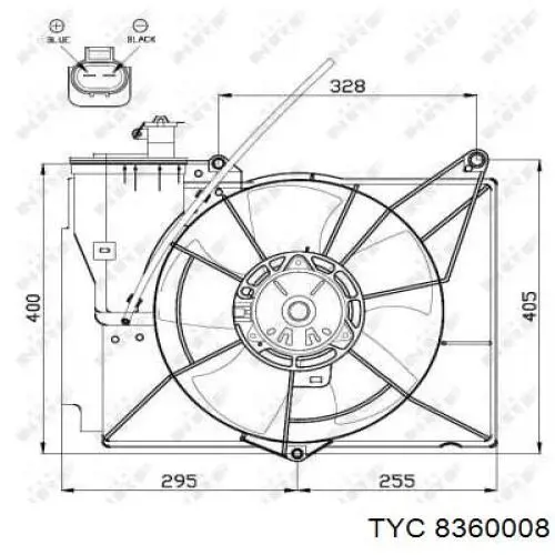 Мотор вентилятора системы охлаждения левый TYC 8360008 цена, от 56.48 USD