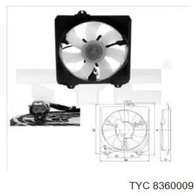 Радиатор кондиционера 8360009 TYC