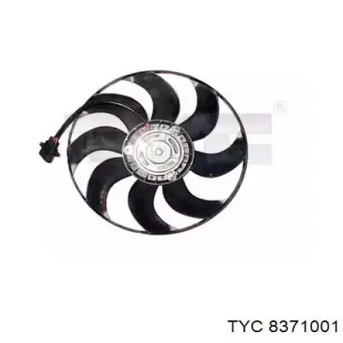 8371001 TYC электровентилятор охлаждения в сборе (мотор+крыльчатка)