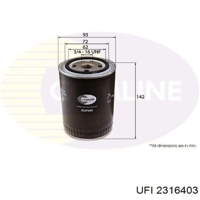 Купить 2316403 UFI Фильтр центробежный очистки масла