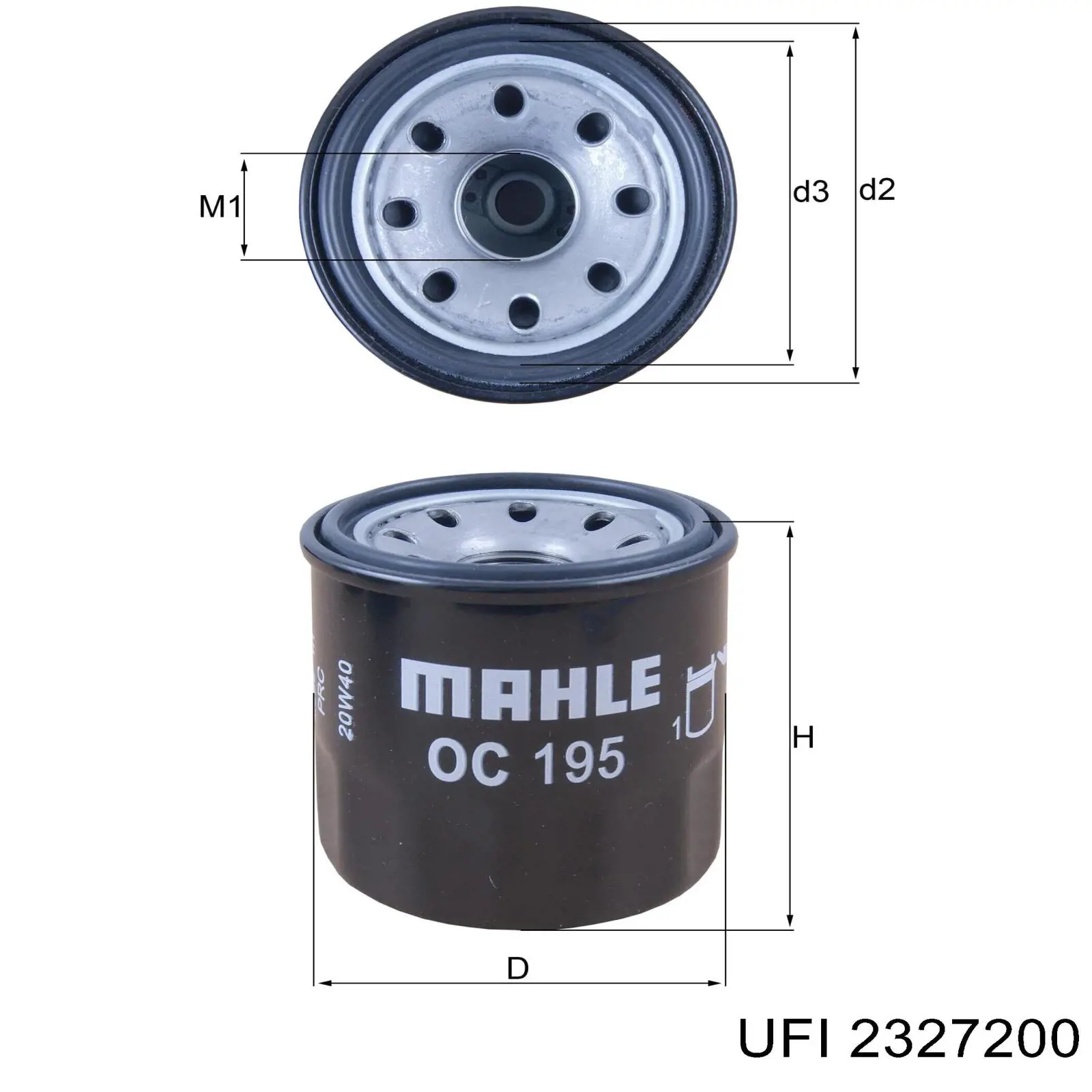 Фильтр масла UFI 2327200