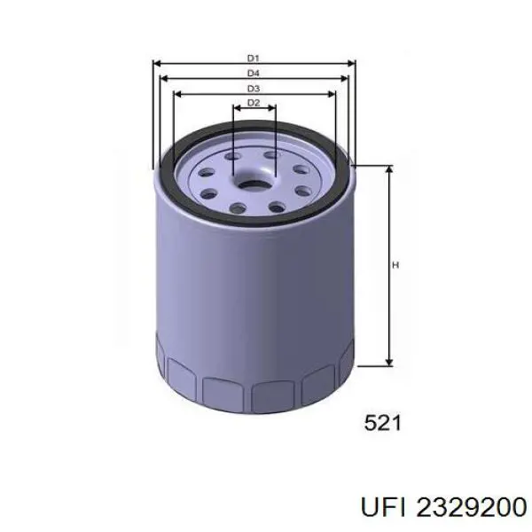 Filtro de aceite 2329200 UFI