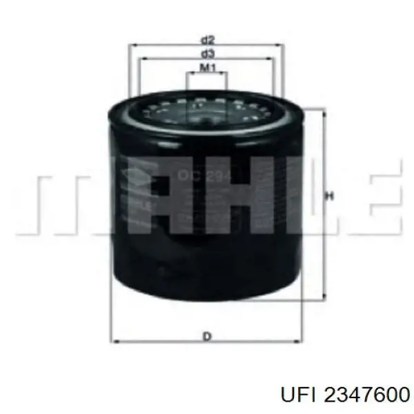 Фильтр очистки масла центробежный UFI 2347600 цена, от 9.89 USD