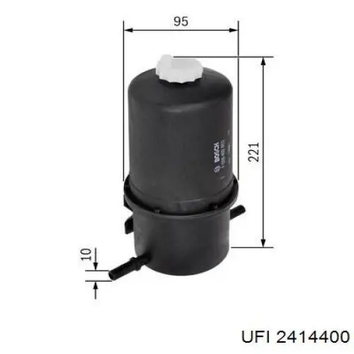 Фильтр тонкой очистки топлива UFI 2414400 цена, от 22.43 USD