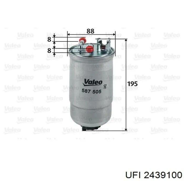 Топливный фильтр 2439100 UFI