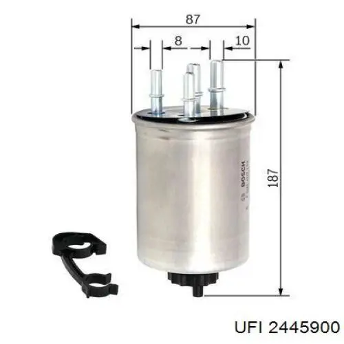 Фильтр тонкой очистки топлива UFI 2445900 цена, от 29.72 USD