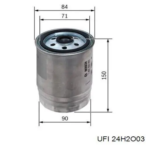 24.H2O.03 UFI топливный фильтр