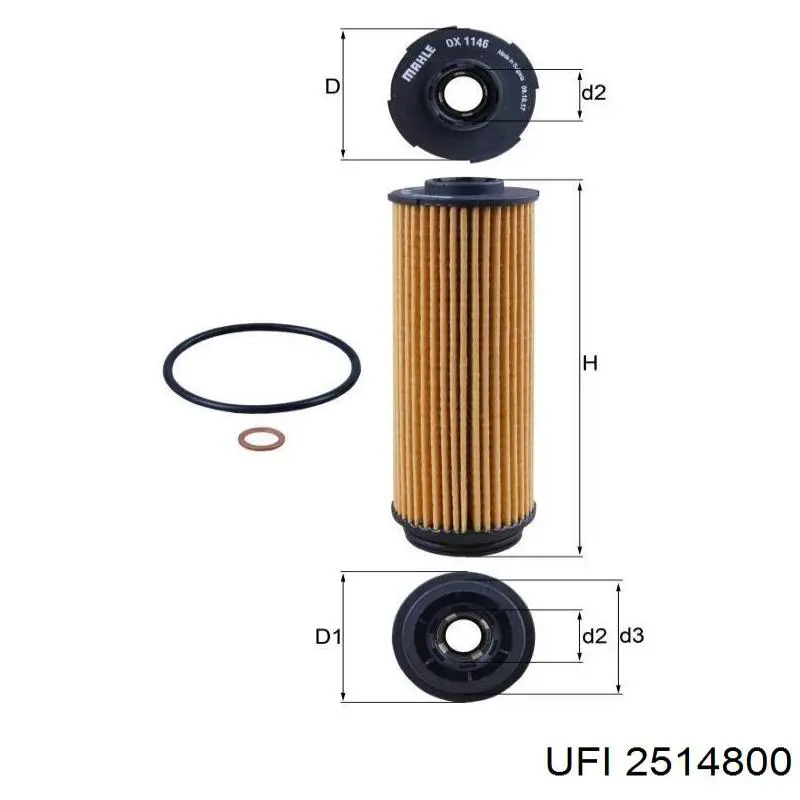 Фильтр очистки масла центробежный UFI 2514800 цена, от 12.69 USD