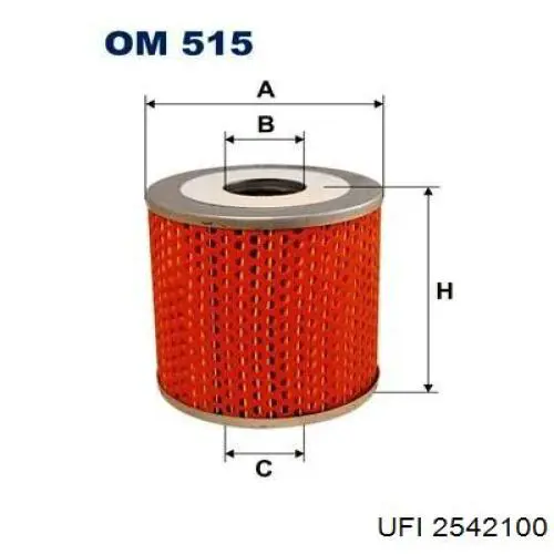 Масляный фильтр 2542100 UFI