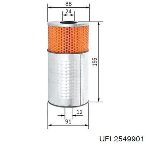 Фильтр очистки масла центробежный UFI 2549901 цена, от 6.73 USD