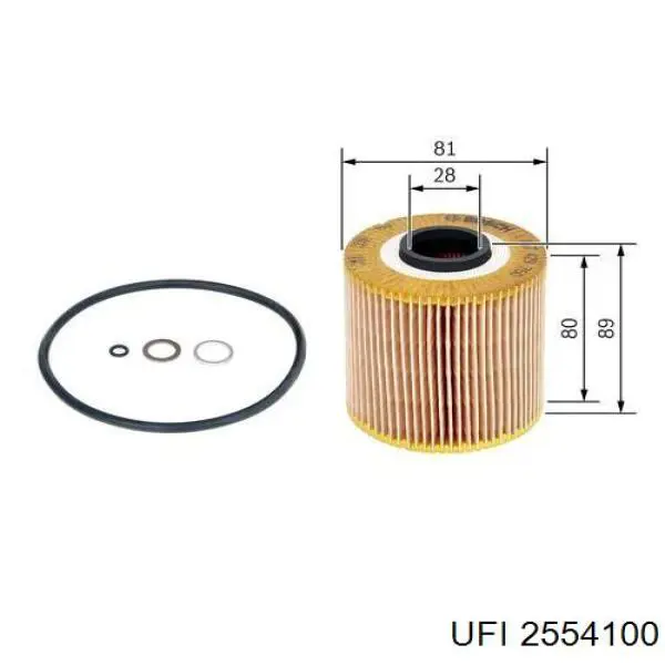 Фильтр очистки масла центробежный UFI 2554100 цена, от 5.83 USD