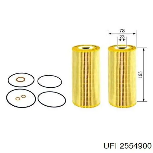 Масляный фильтр 2554900 UFI