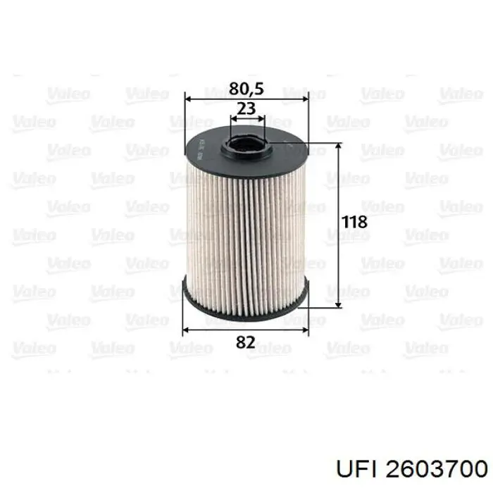 Filtro combustible 2603700 UFI