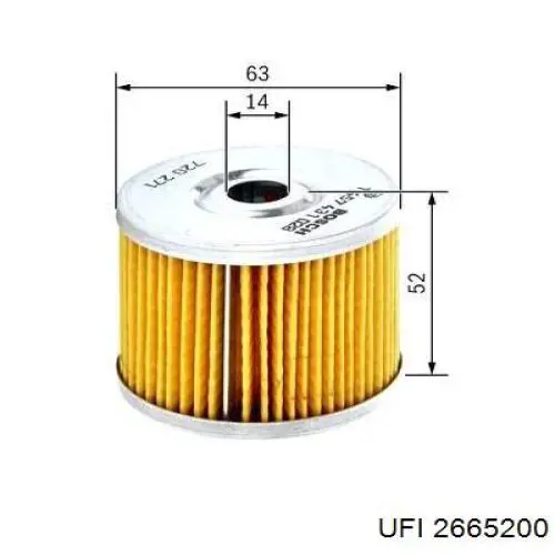 Топливный фильтр 2665200 UFI