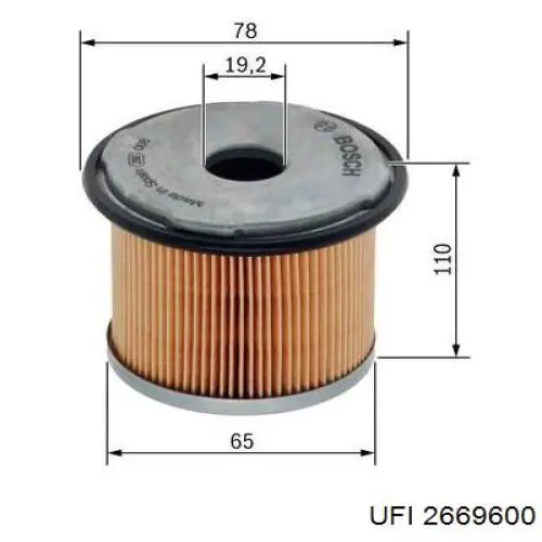 Фильтр топливный UFI 2669600