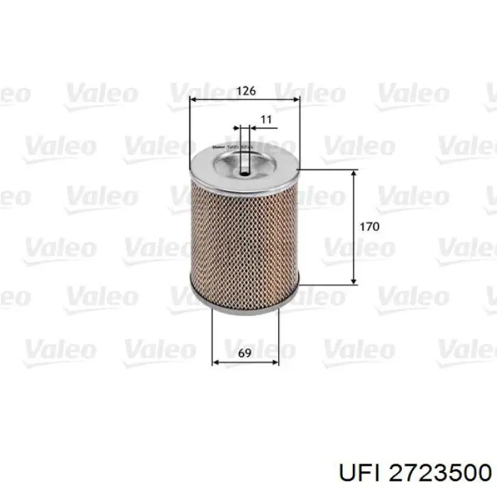 Элемент воздушного фильтра UFI 2723500 цена, от 8.42 USD