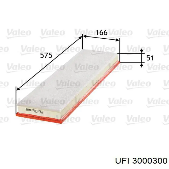 Элемент воздушного фильтра UFI 3000300 цена, от 12.65 USD