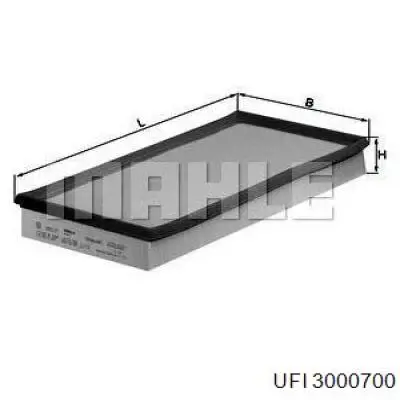 Элемент воздушного фильтра UFI 3000700 цена, от 5.83 USD