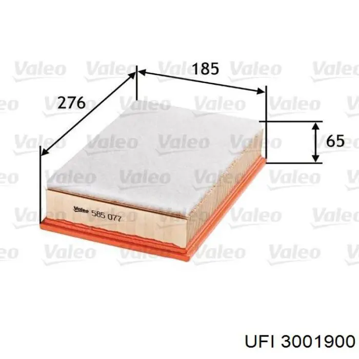 Элемент воздушного фильтра UFI 3001900 цена, от 7.16 USD