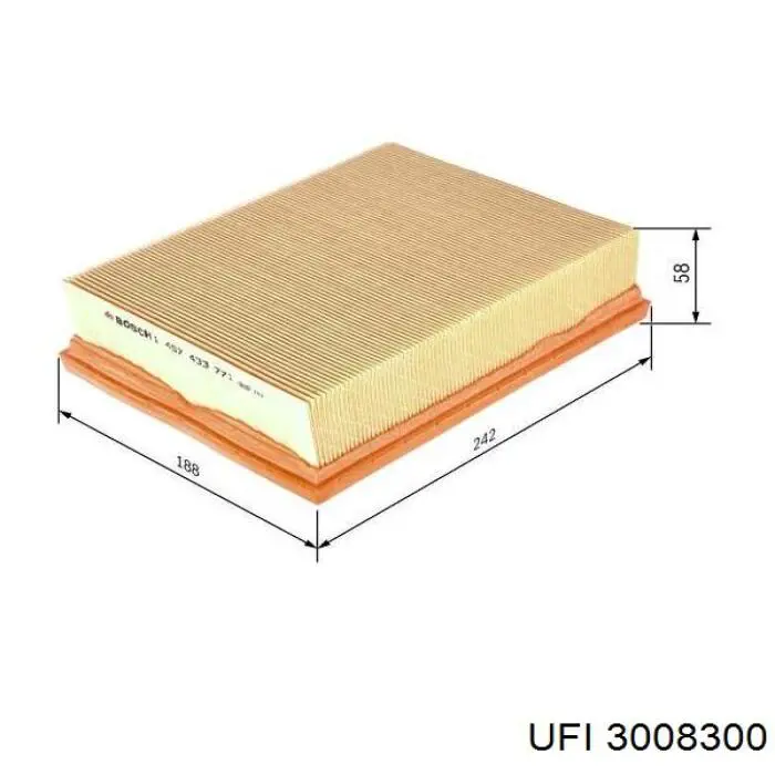 Воздушный фильтр 3008300 UFI