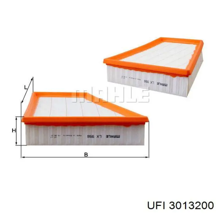 Элемент воздушного фильтра UFI 3013200 цена, от 9.04 USD