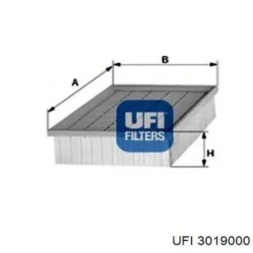 Воздушный фильтр 3019000 UFI