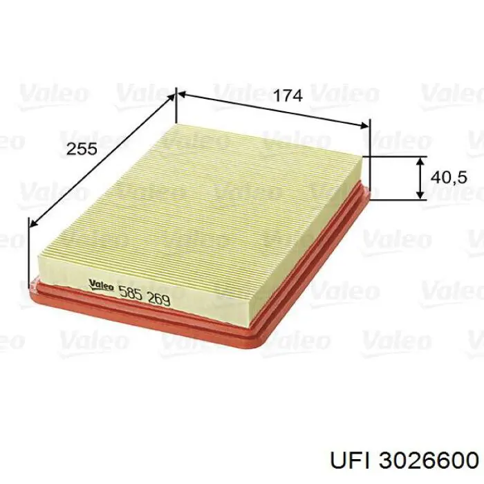 Воздушный фильтр 3026600 UFI