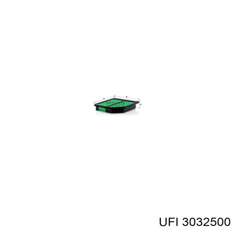 3032500 UFI Воздушный фильтр двигателя