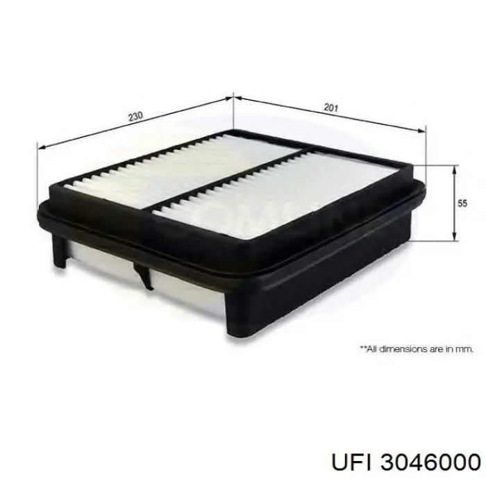 Купить 3046000 UFI Автомобильный фильтр воздуха
