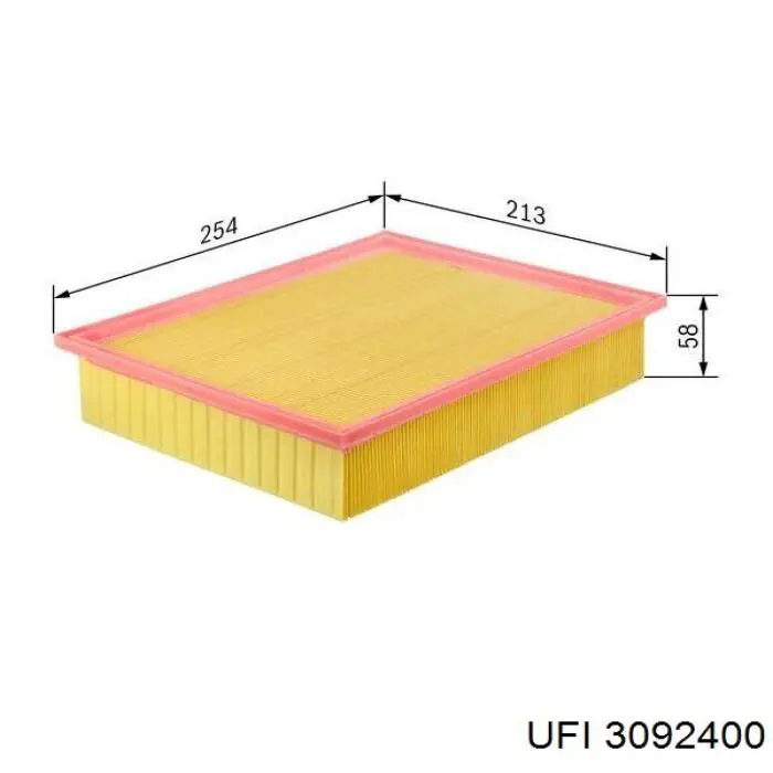 Купить 3092400 UFI Автомобильный фильтр воздуха