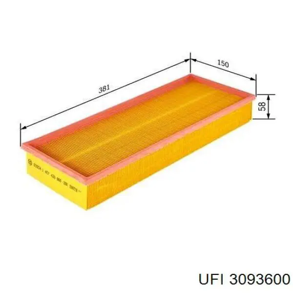 Купить 3093600 UFI Автомобильный фильтр воздуха