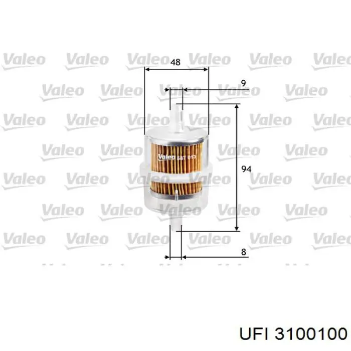 Фильтр тонкой очистки топлива UFI 3100100 цена, от 1.04 USD