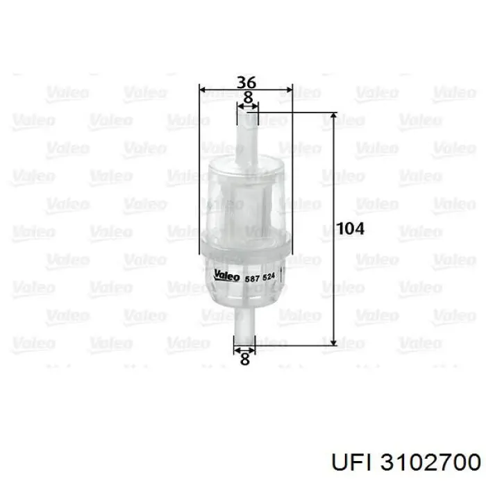 3102700 UFI топливный фильтр