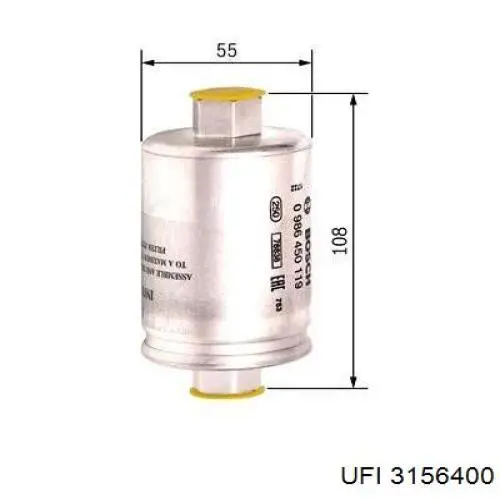 Купить 3156400 UFI Фильтр-отстойник топлива грубой очистки