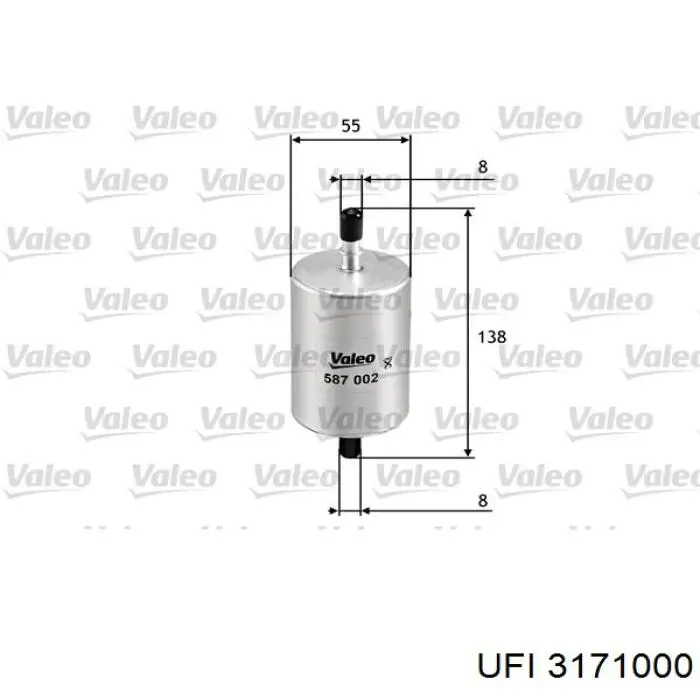 Фильтр тонкой очистки топлива UFI 3171000 цена, от 8.41 USD