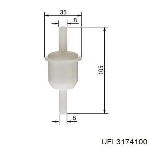 Filtro combustible 3174100 UFI