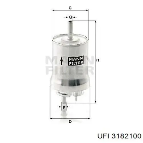 Топливный фильтр 3182100 UFI