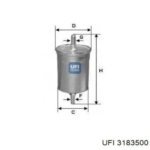 Filtro combustible 3183500 UFI