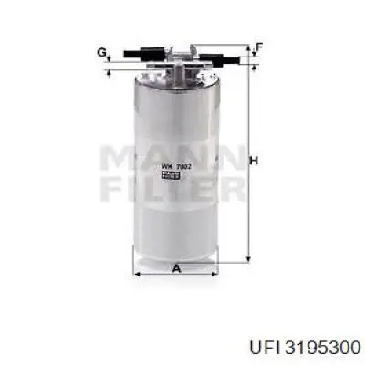 Фильтр тонкой очистки топлива UFI 3195300 цена, от 55.68 USD