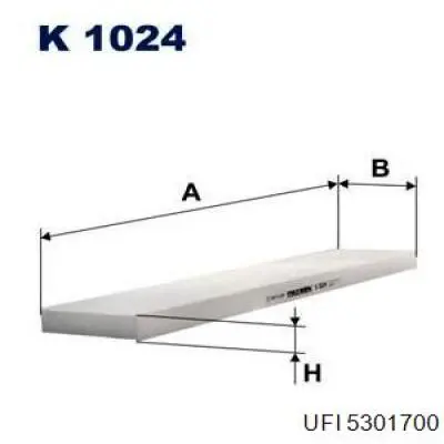 Купить 5301700 UFI Фильтр салона угольный