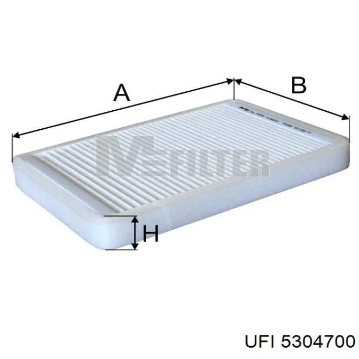 Фильтр салона 5304700 UFI