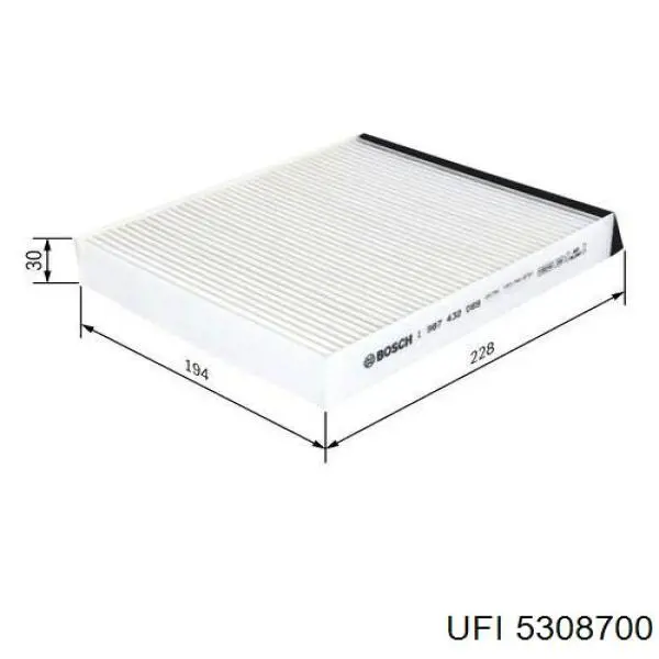 Фильтр воздушный отопителя UFI 5308700 цена, от 6.78 USD