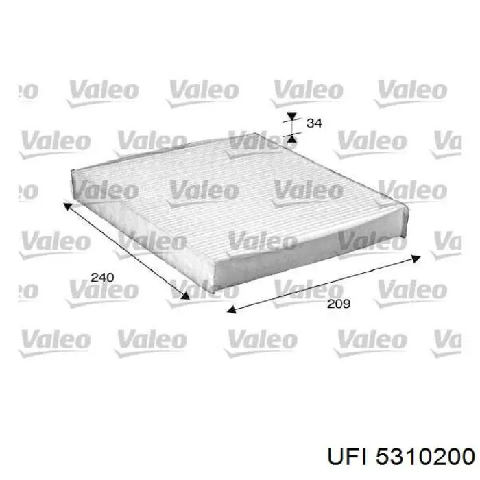 Фильтр салона 5310200 UFI