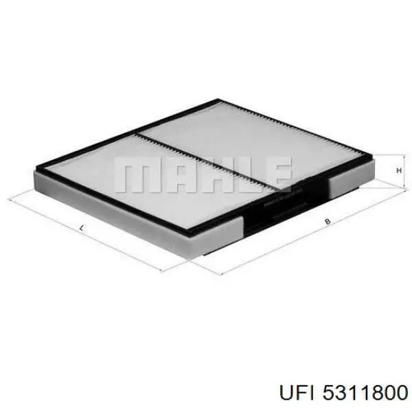 Фильтр салона 5311800 UFI