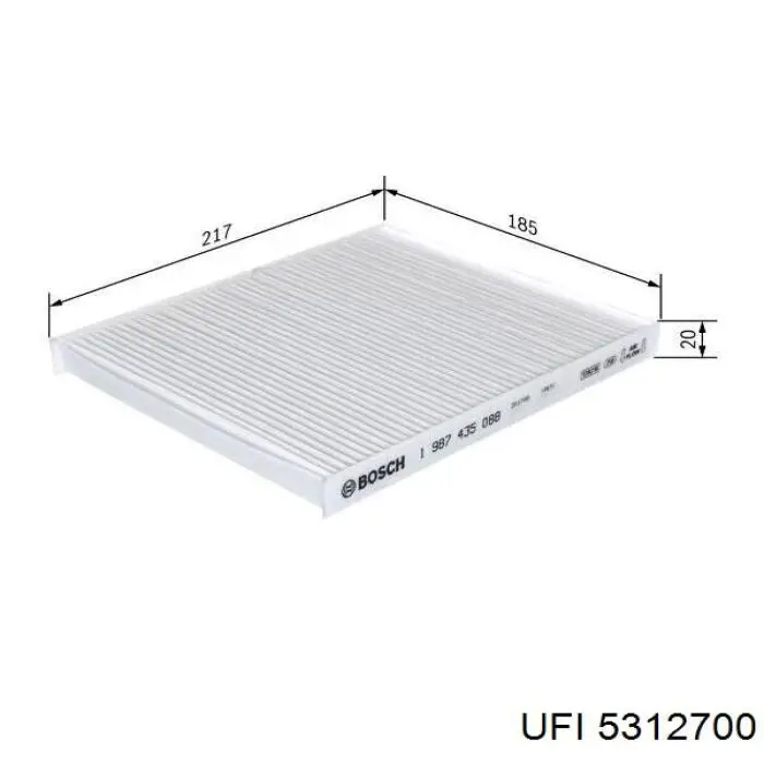 Фильтр салона 5312700 UFI